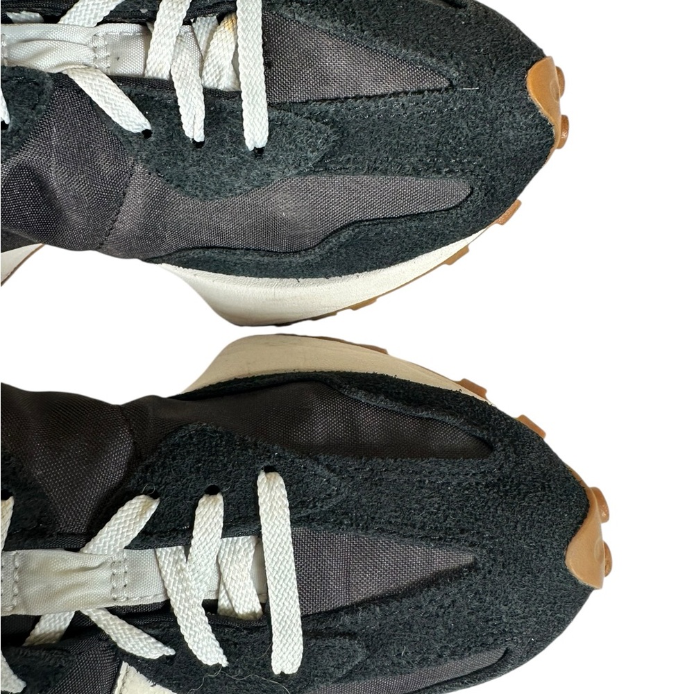 New Balance 327 Women's Athletic Shoes in Black, White - Picture 8 of 15